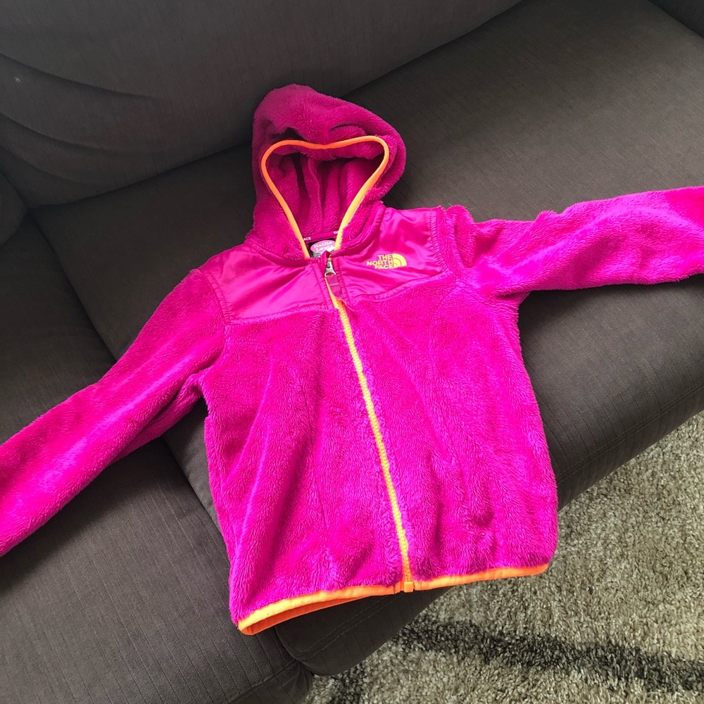 Fleece North Face jacket Girls size 4